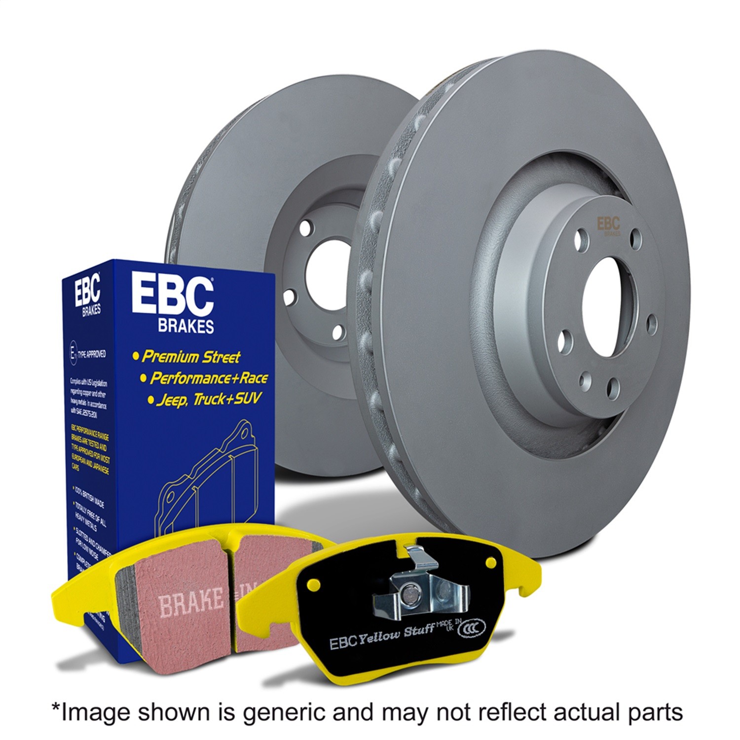 EBC for S13 Kits Yellowstuff Pads and RK Rotors S13KR1348