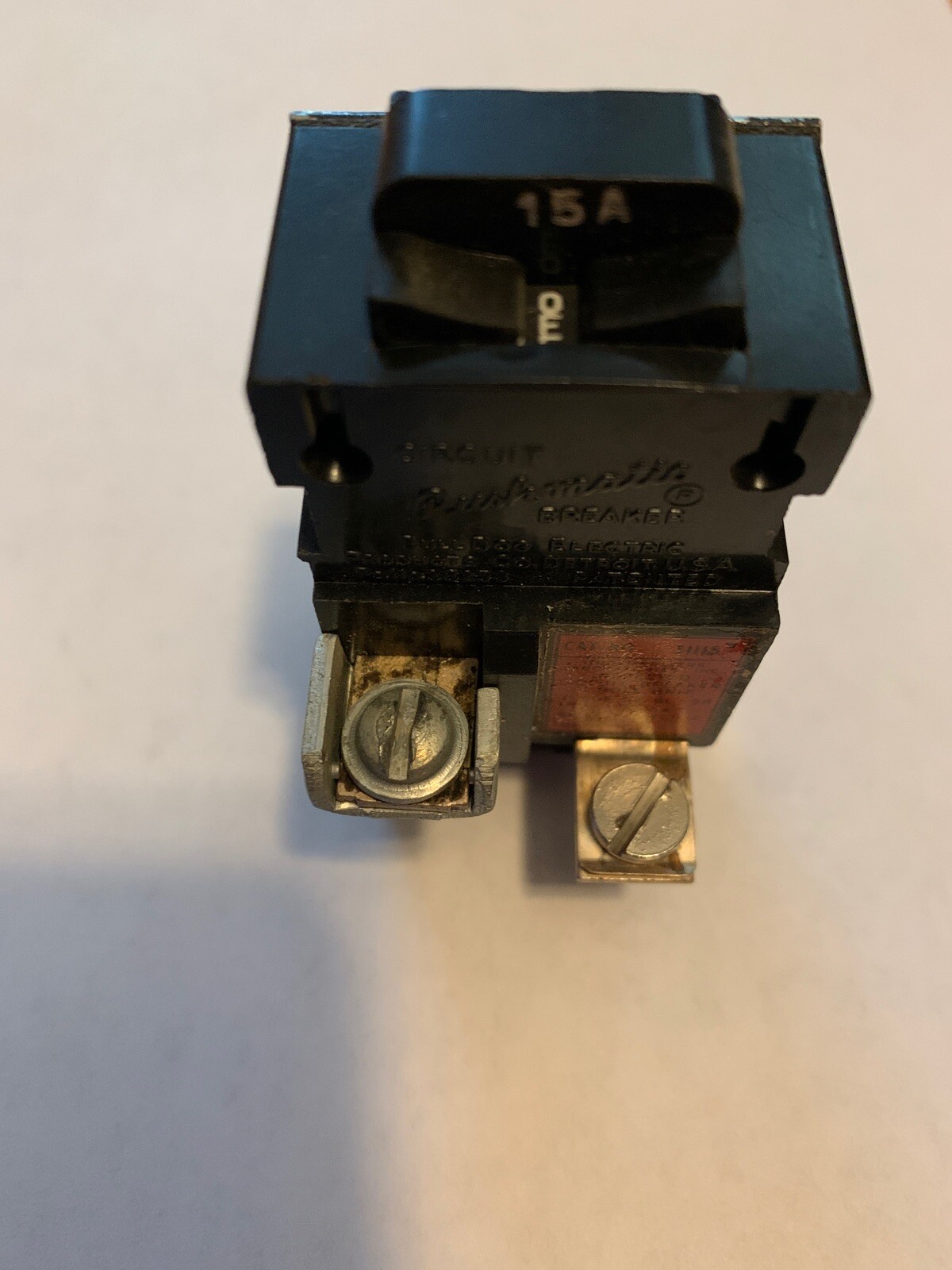 PUSHMATIC BULLDOG 15 AMP SINGLE POLE P115 1P 15A CIRCUIT BREAKER TESTED