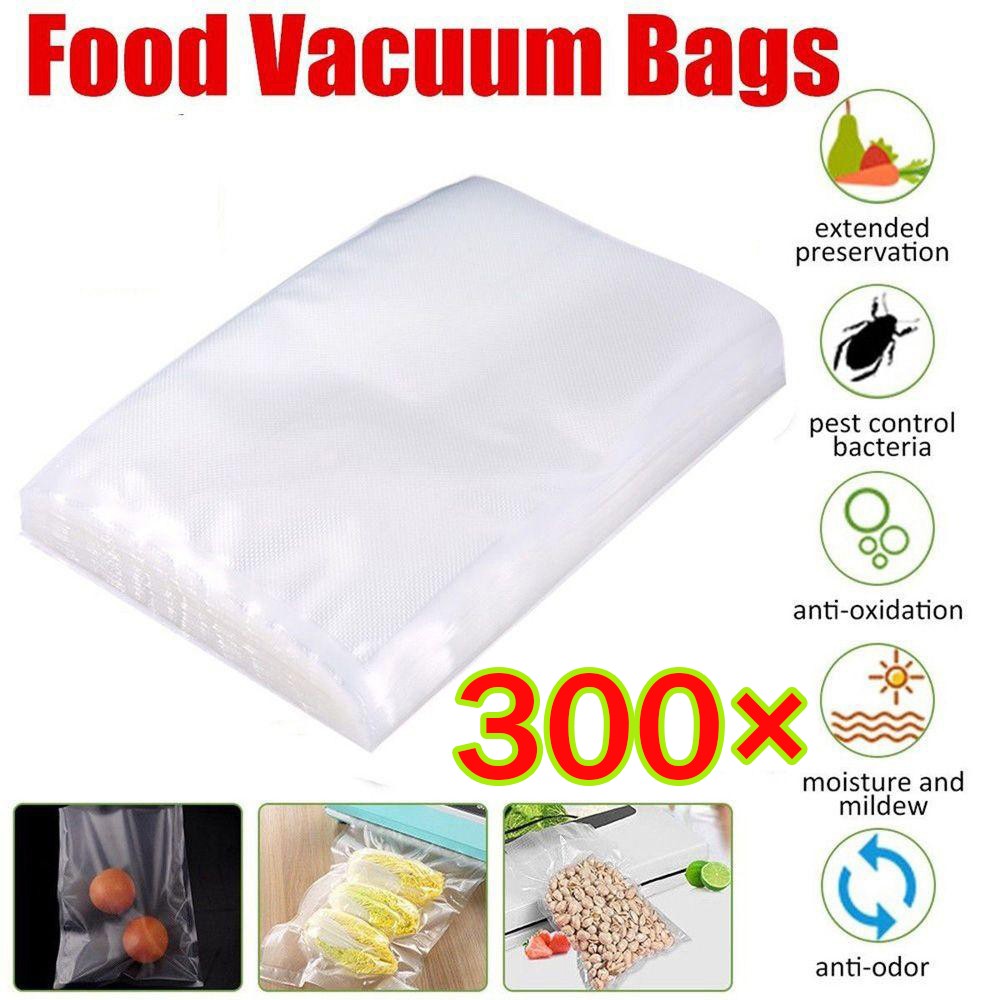 300 Vacuum Sealer Bags 8X12" Quart Food Vac Storage for Food Saver, Seal a Meal