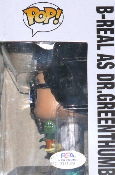 B-REAL SIGNED CYPRESS HILL DR GREENTHUMB PSA ENCAPSULATED FUNKO POP VINYL FIGURE