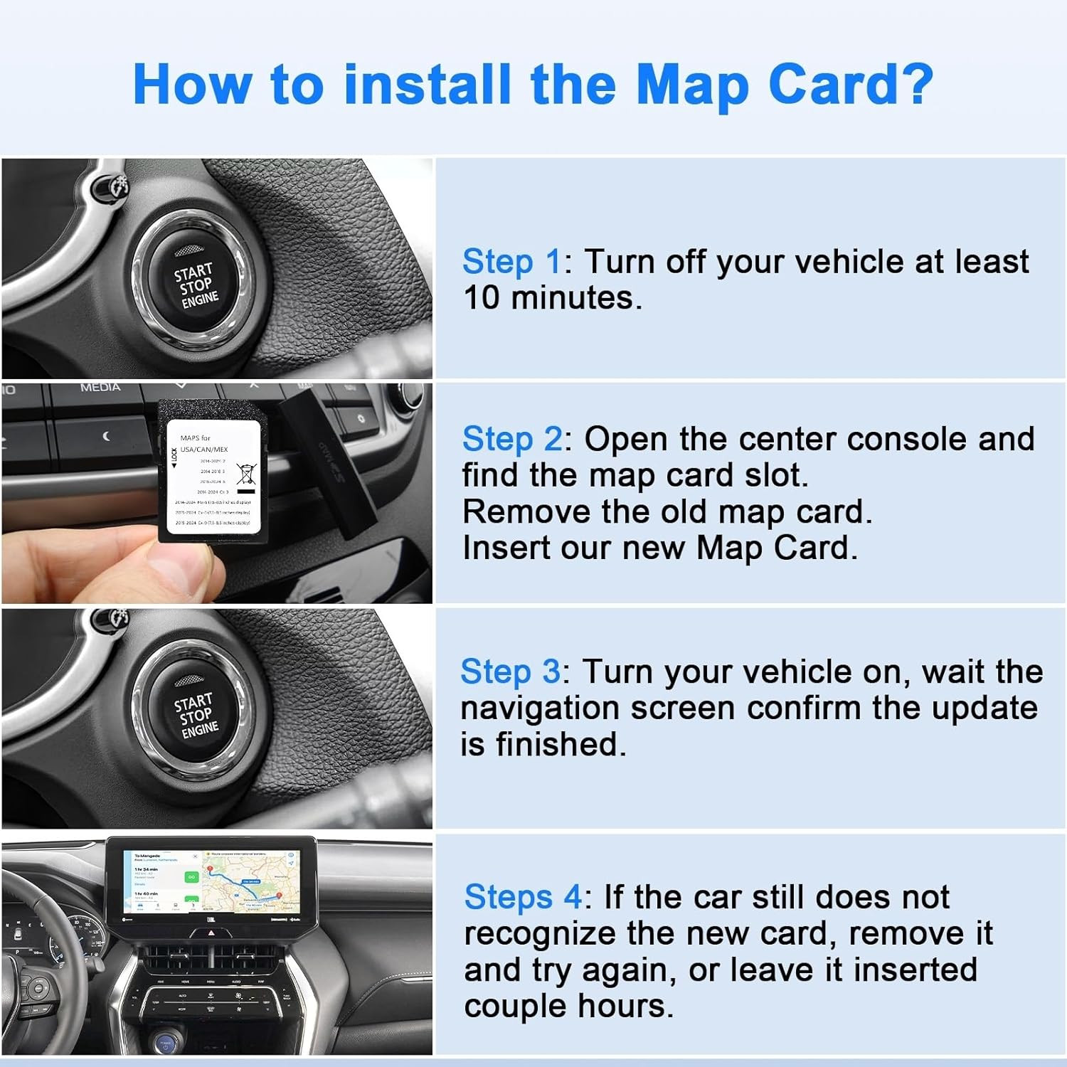 Navigation SD Card Upgraded GPS Maps Compatible with 2014-2018 3, 2015-2024 6, 2