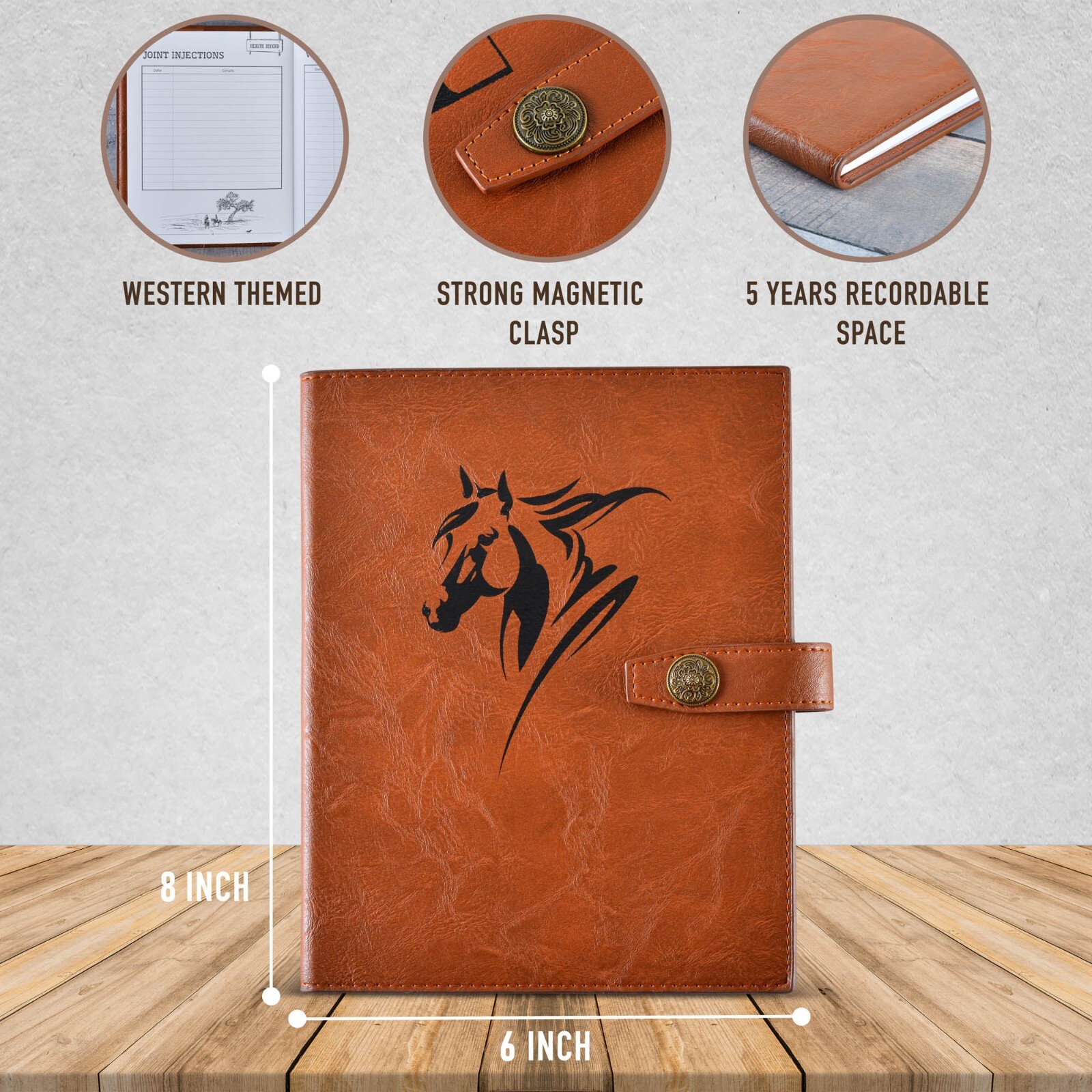 Personalized Horse Journal Planner | Track Everything about Your Horse |