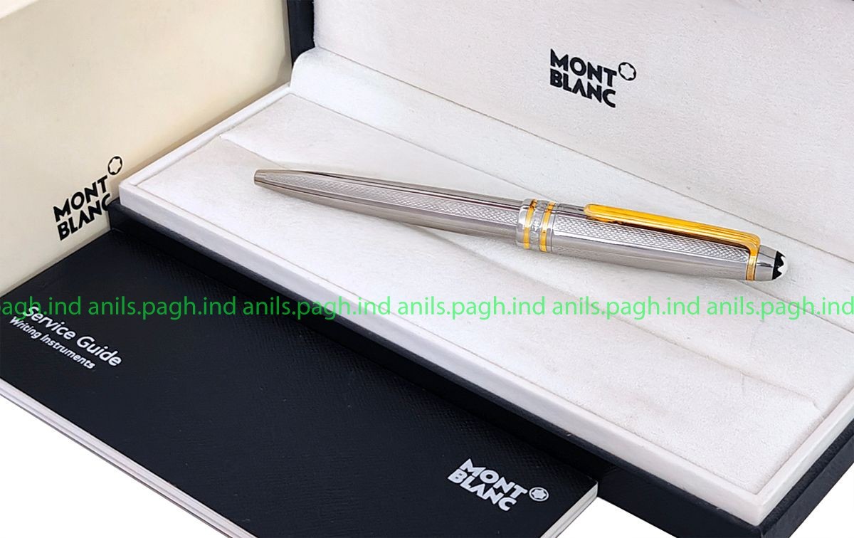 Refurbished# Montblanc Meisterstuck Solitaire 163 Ballpoint Pen with Gold Trim