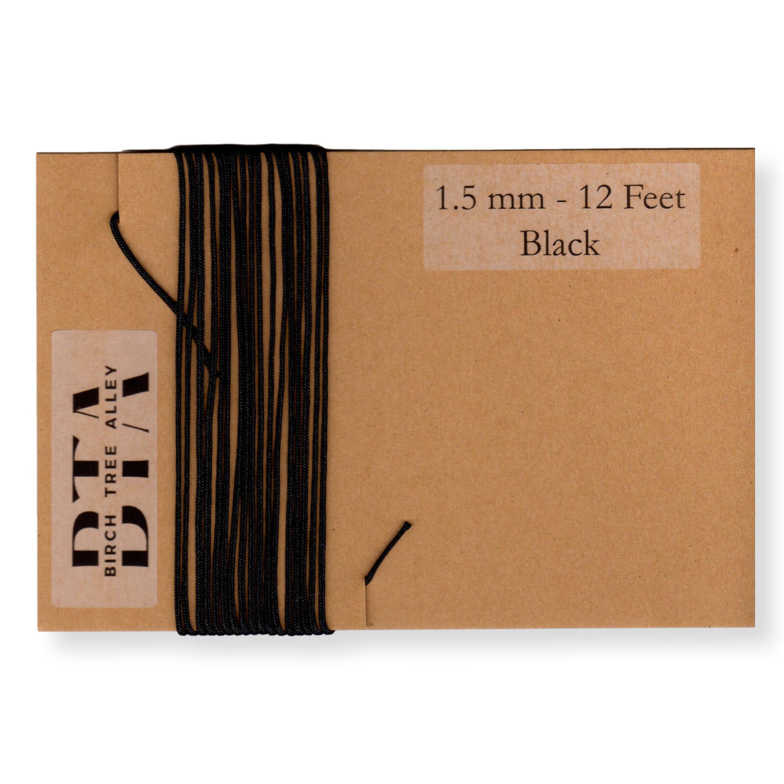 12 Ft Dial Cord String (144") BRAIDED 1.5mm BLACK for Vintage Tube Radio Tuner