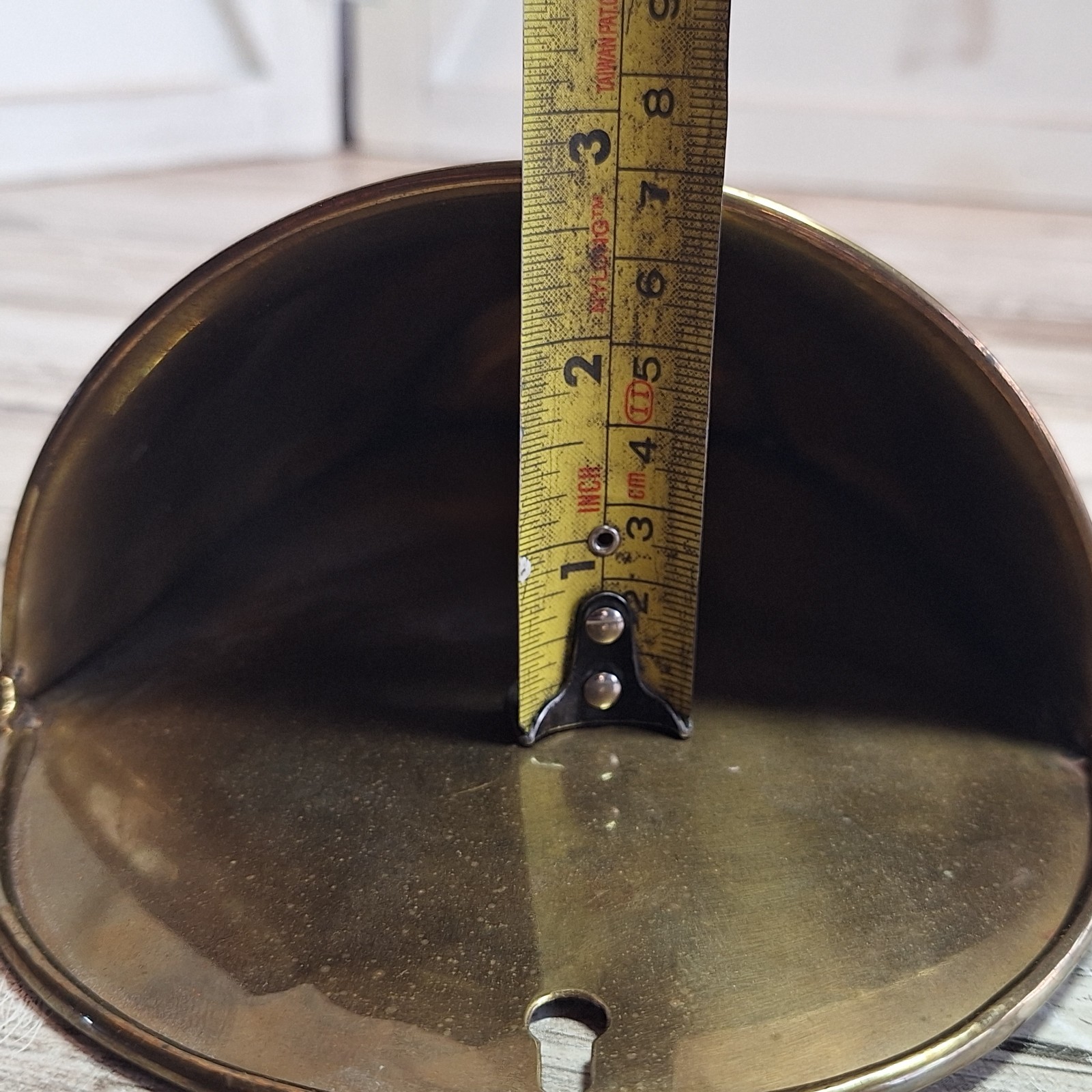 Vintage Brass Wall Hanging Planter Made In India 7"Tall Hosley International