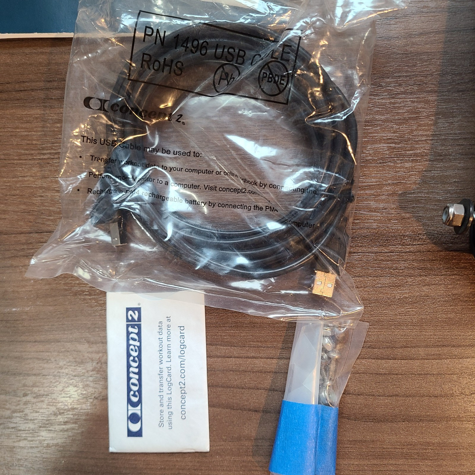 Concept2 PM2 Performance Monitor w/ Arm + Hardware, Pedals, Manuals - Working