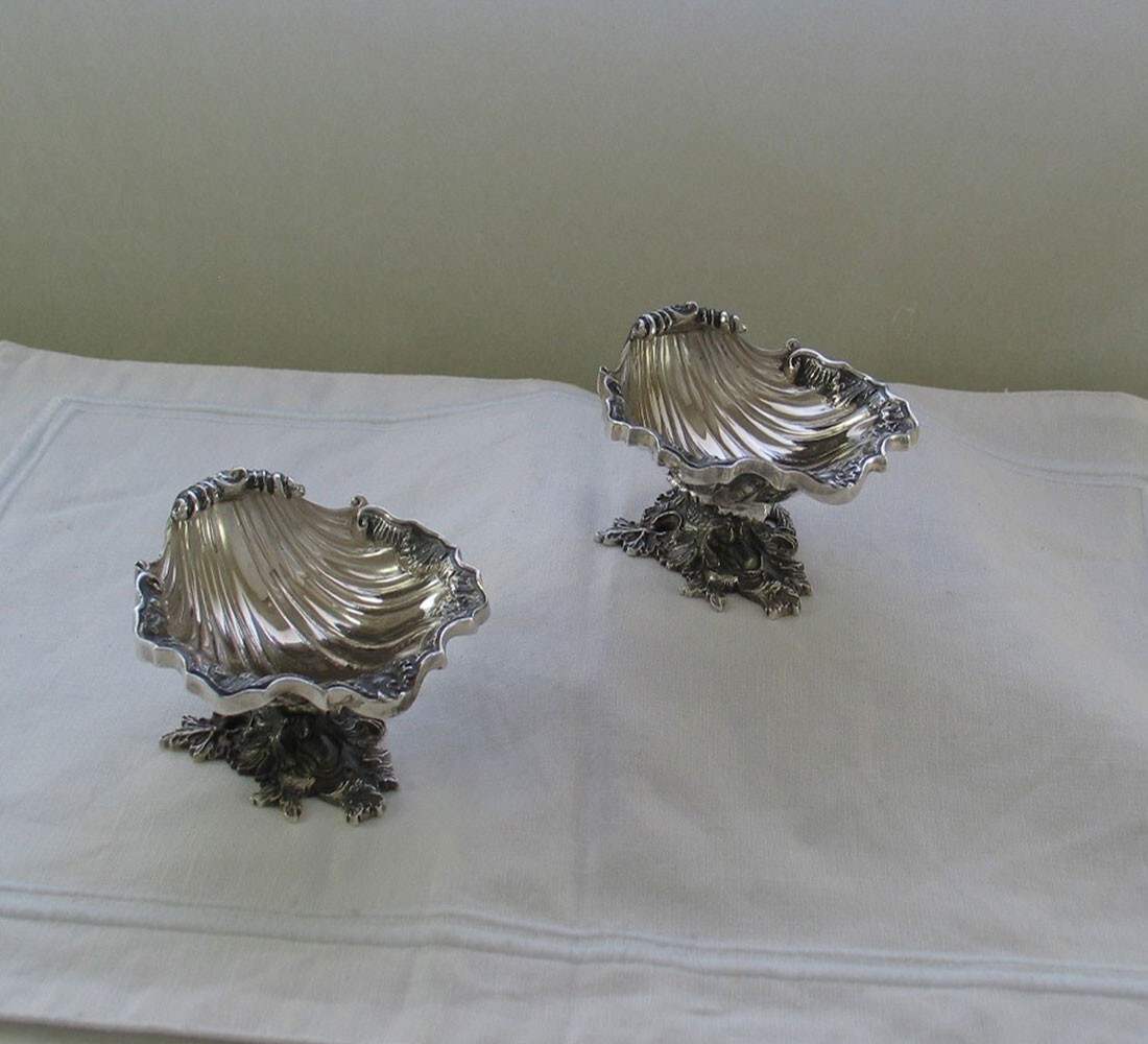 Set of 6 Silver Open Shells on Foot, after Lamerie Shell