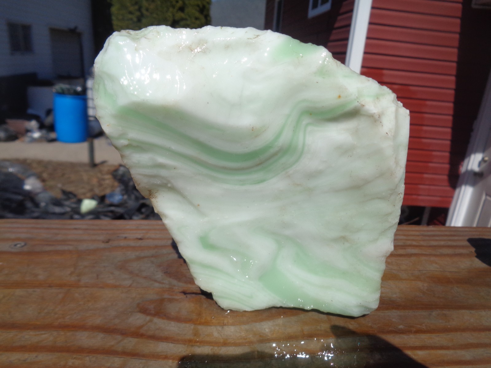 Glass Rock Slag White/Green 4.12 lbs 44C Rocks Landscape Aquarium Glows