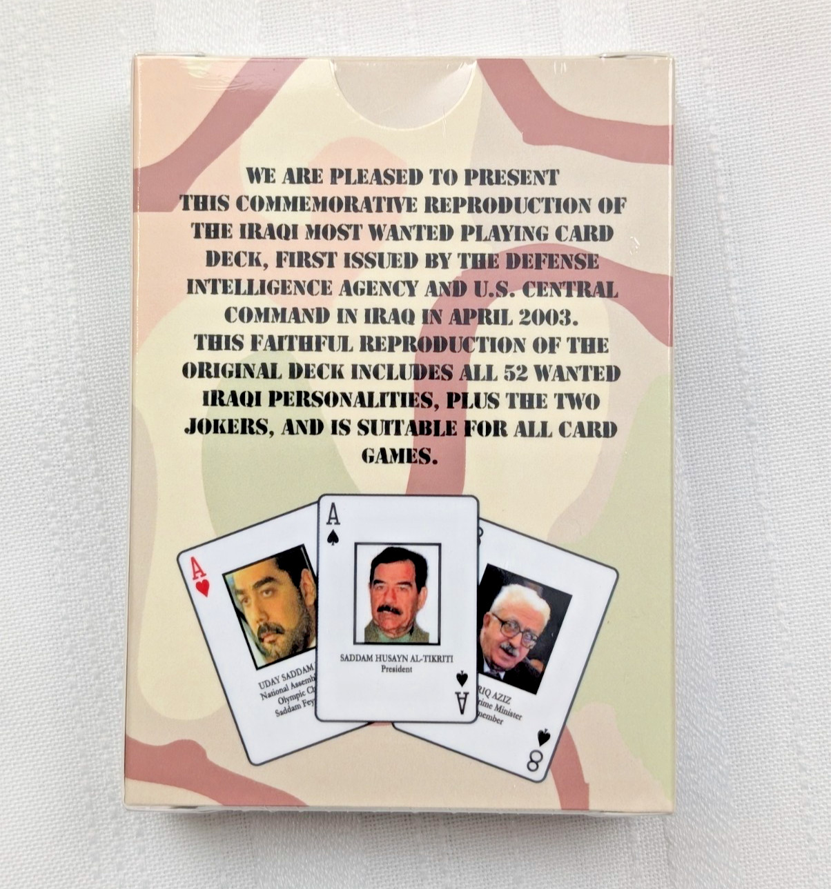 2003 Iraqi Most Wanted Playing Cards Military Iraq - Sealed! New!