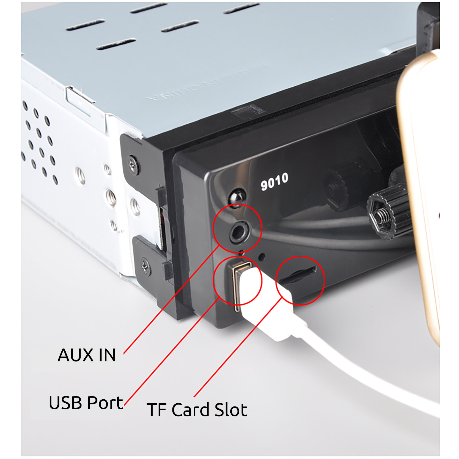 10.4" Single Din Touch Screen Stereo Bluetooth Radio Apple/Android Carplay+CAM