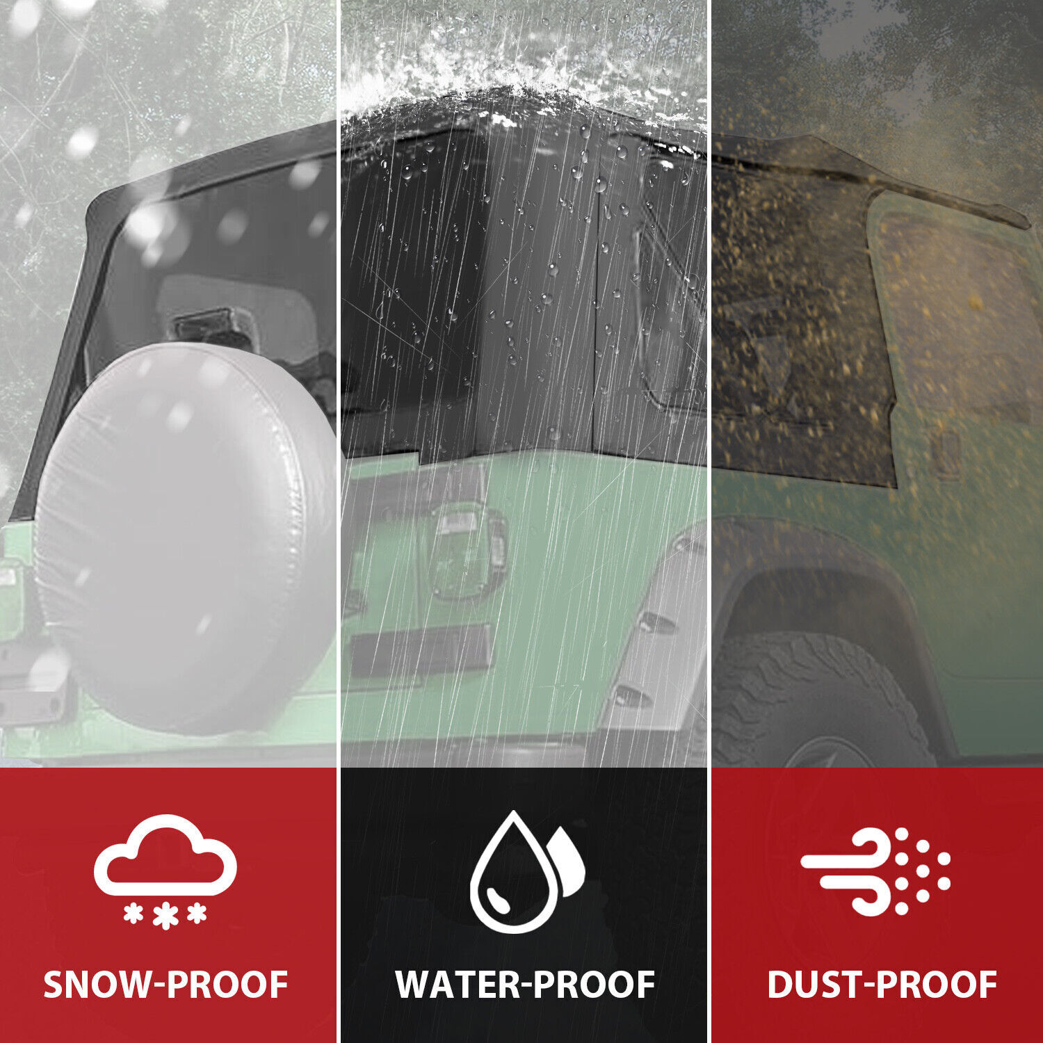 Kojem For 97-06 Jeep Wrangler TJ Soft top Sailcloth Replacement w/Tinted Windows