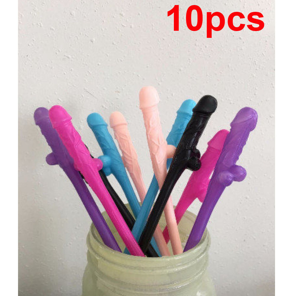 10~50x Penis Straws Bachelorette Party Supplies Bach Decoration Drinking Favors