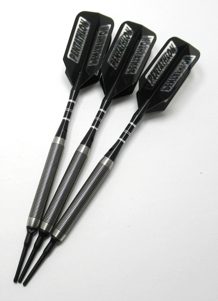 Black Micro Edge 18g Soft Tip Darts - 90% Tungsten with Extras + Tracking