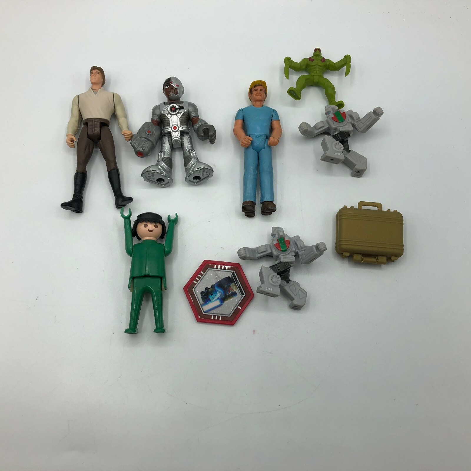 9 Piece Toy Lot WWE Star Wars Robot DC Comics Geobra Figures W5