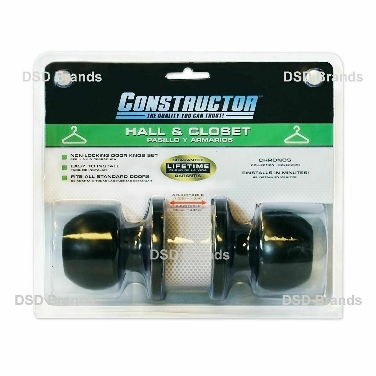 Constructor Chronos Passage Knob Handle Lockset Hallway Closet Oil Rubbed Bronze