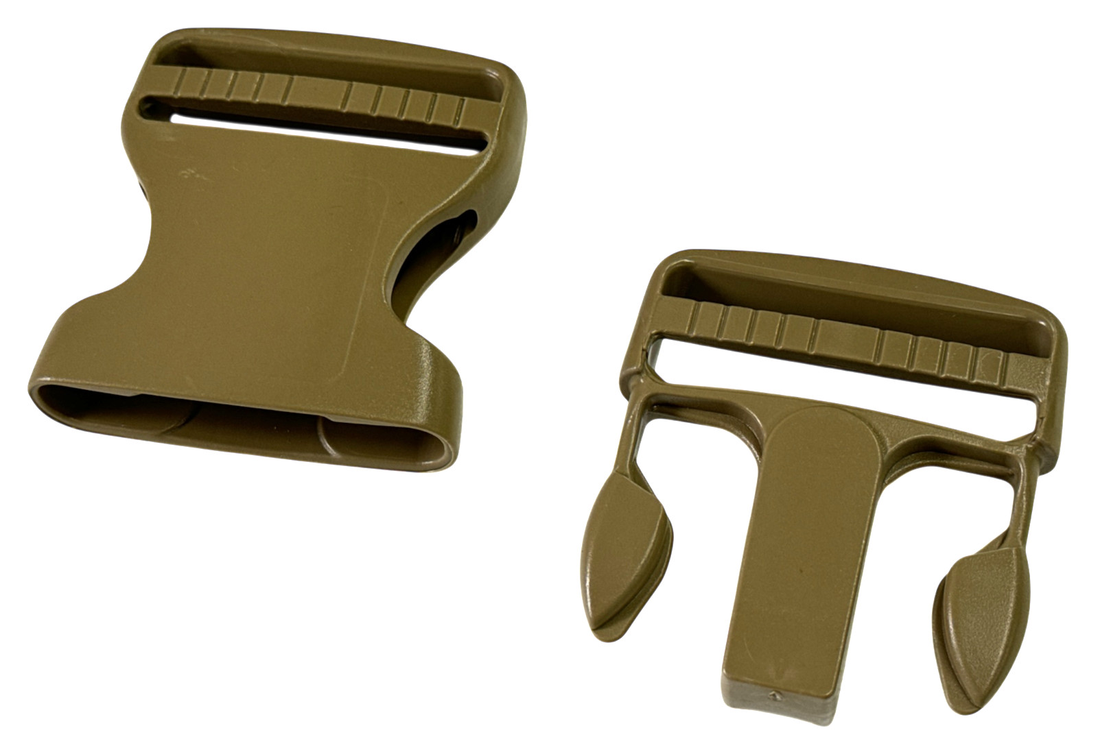 2 Inch ITW TSR 200 Side Release Buckle Heavy Duty USA Made Plastic Webbing Tan