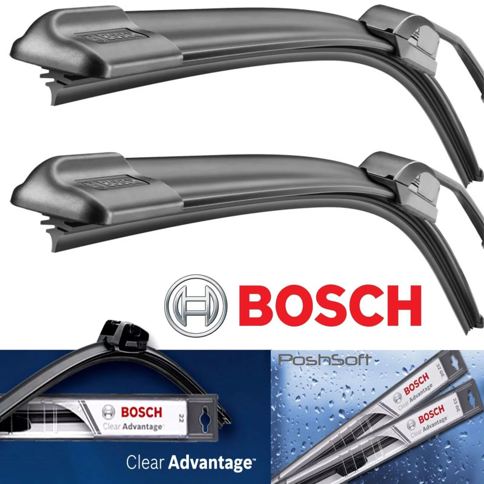 Bosch Set of 2 Windshield Wiper Blades Front Driver & Passenger 24" + 20" INCH
