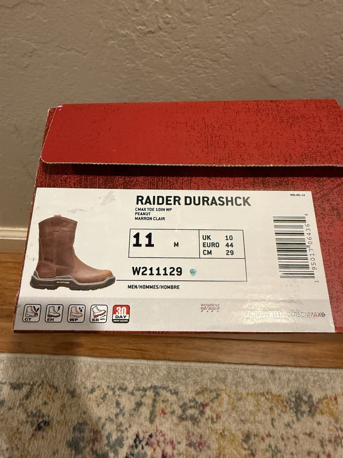 WOLVERINE RAIDER DURASHOCK MEN Multi Sizes WATERPROOF CARBONMAX PEANUT W211129