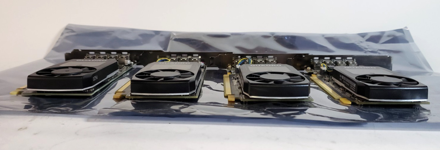 Lot of 4 NVIDIA Quadro P620 2GB GDDR5 4x Mini DP Graphics Cards