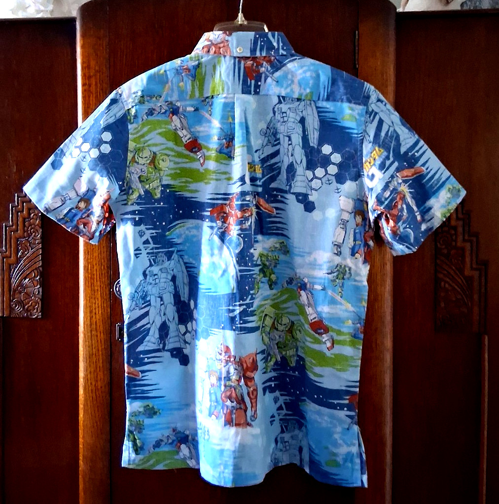 Reyn Spooner Mobile Suit Gundam Men's Sky Button Shirt NWT