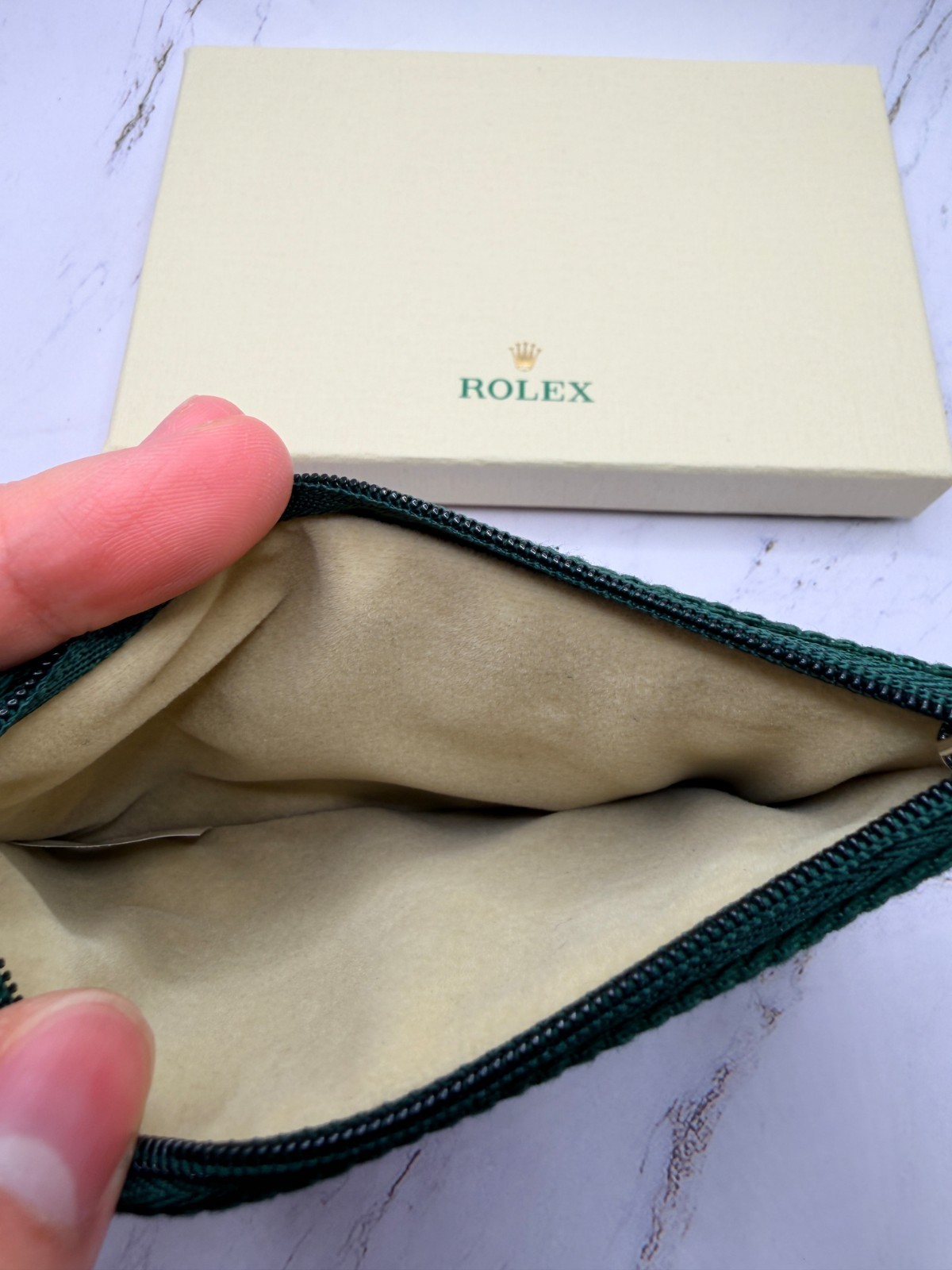 Rolex AD VIP Gift Emerald Green Zipper Watch Pouch Case Wallet