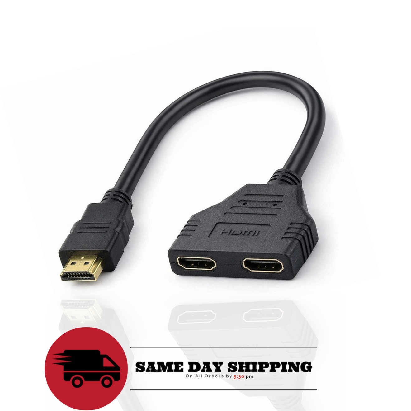 4K HDMI Cable Splitter Adapter 2.0 Converter 1 In 2 Out 1 Male to 2 Female lot