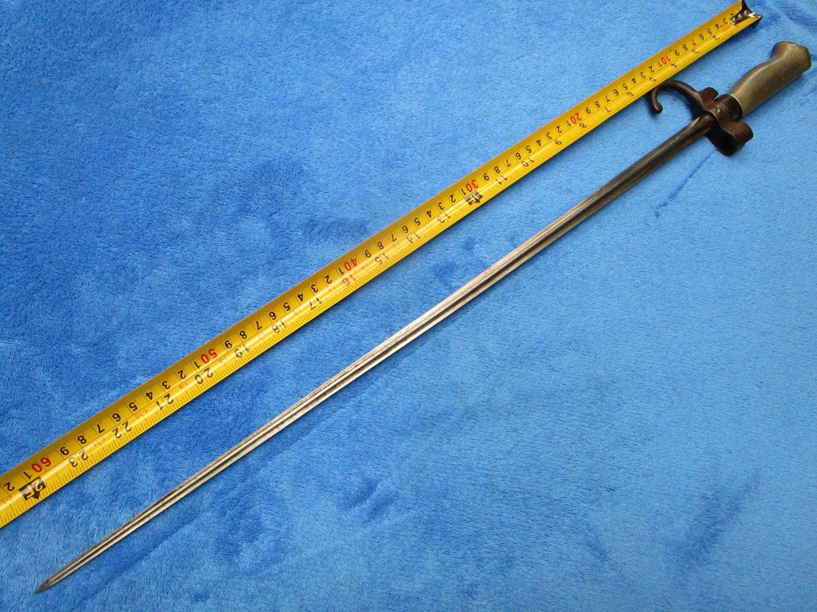 ORIGINAL ANTIQUE M1886 FRENCH LEBEL "ROSALIE" BAYONET AND SCABBARD WITH FROG