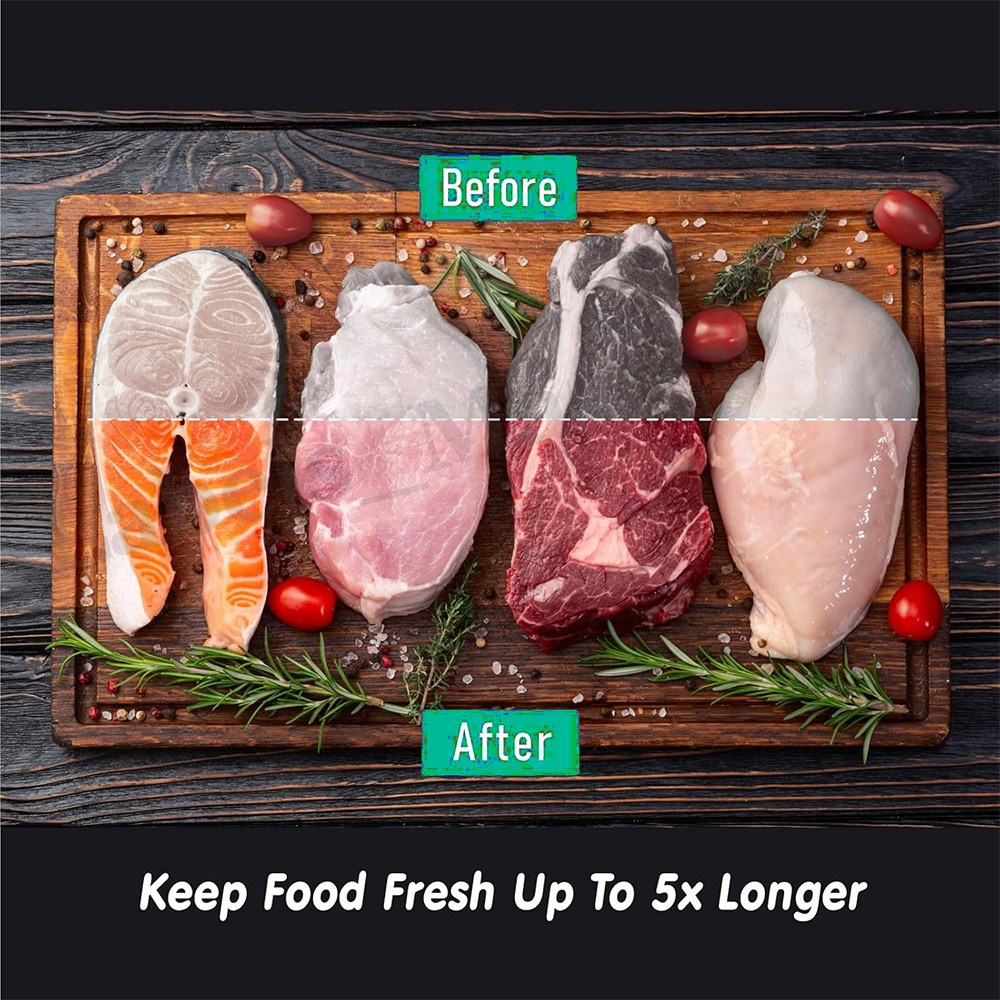 8"x50' Giant Rolls Vacuum Sealer Bags Embossed Food Saver Storage Bag BPA Free