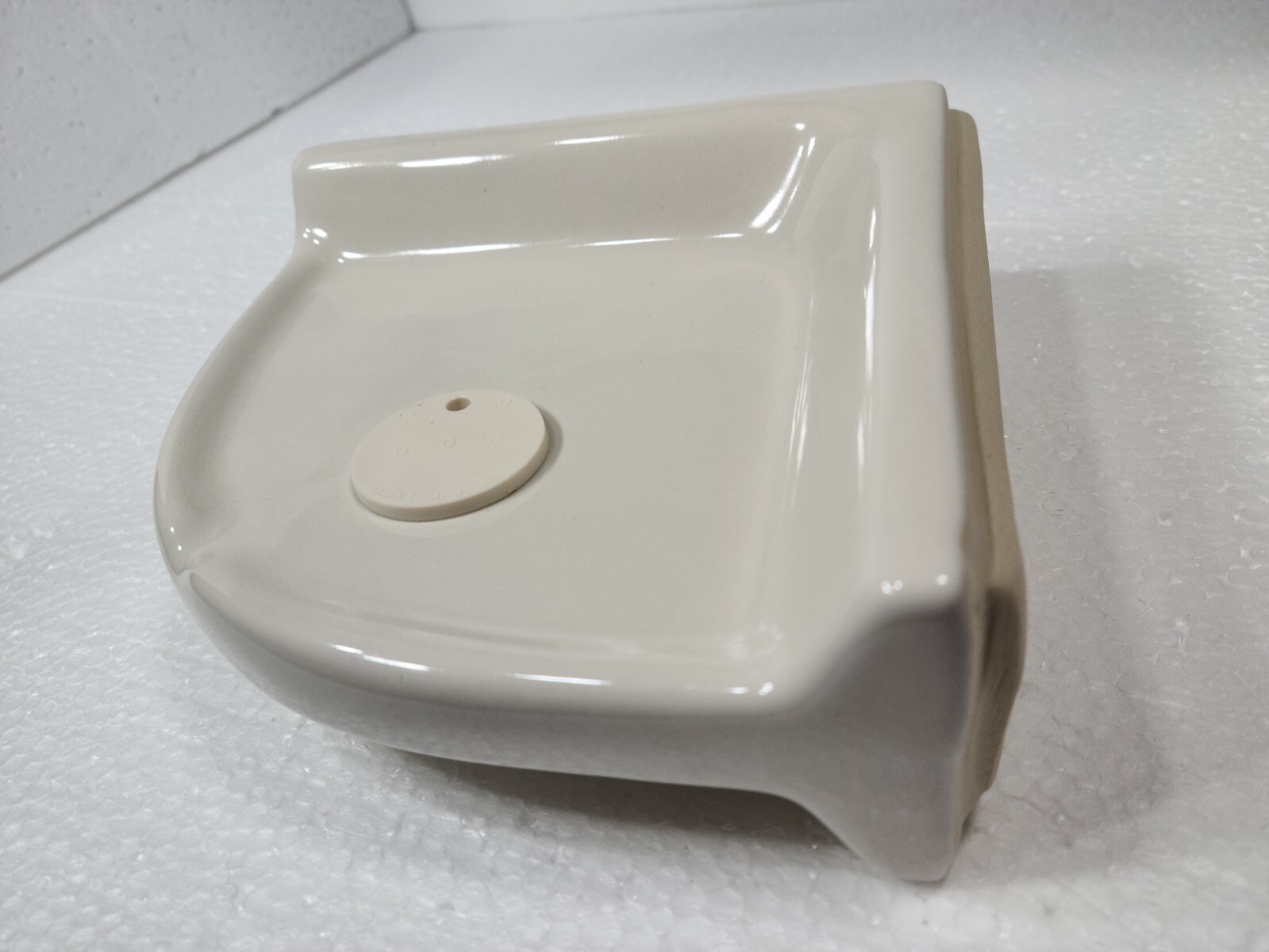 Beige Almond Bone Ceramic Shower Corner Tray Soap Dish Shampoo Holder Color 0135