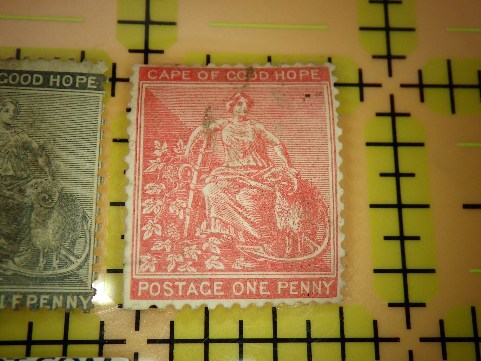 Cape of Good Hope "Hope Seated" Stamps - Trio: 1/2d, 1d, 4d - Used Classics