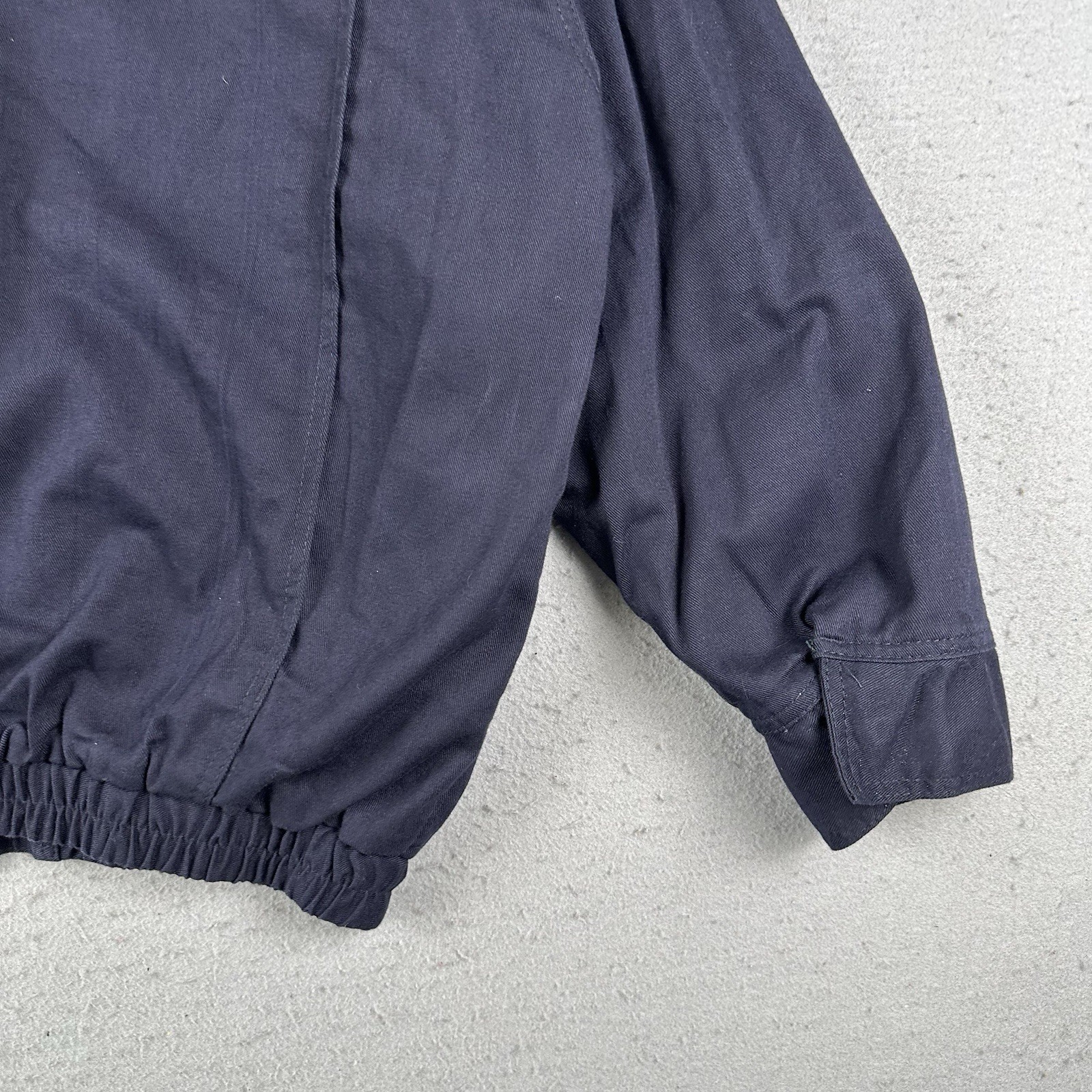 Bulwark FR Jacket Mens XL Blue Flame Resistant Workwear Snap Zip Hooded