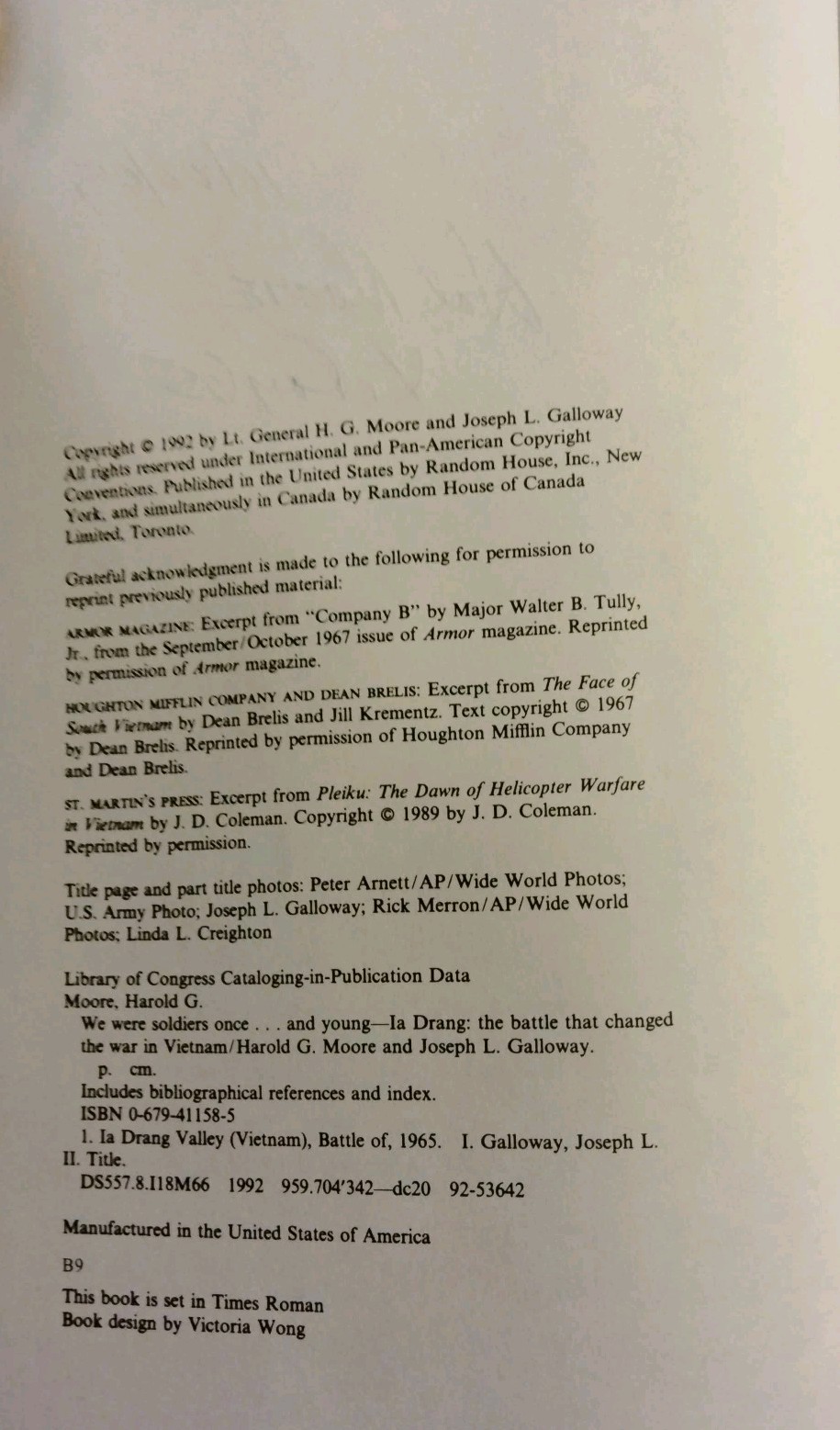 General Hal Moore Army We Were Soldiers Once And Young Vietnam Signed Ia Drang