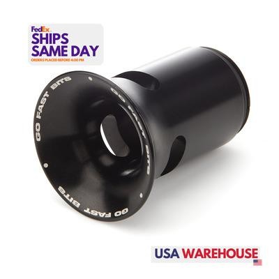Go Fast Bits 5702, One Black Aluminum Whistling Trumpet Fits Gfb Bov Low Boost