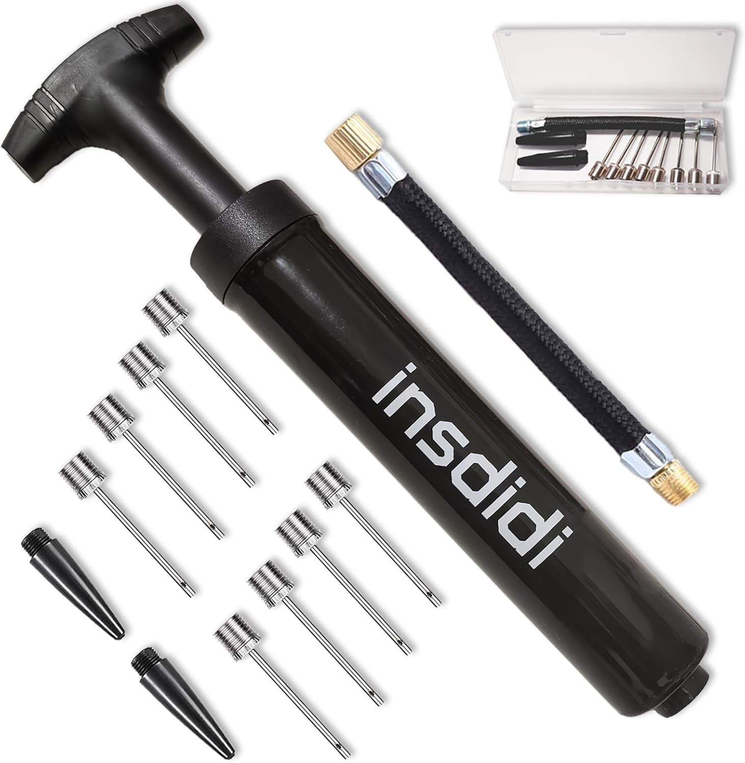 Portable 8 inches Ball Pump Kit Balloon Pump Basketball Pump Air Pump