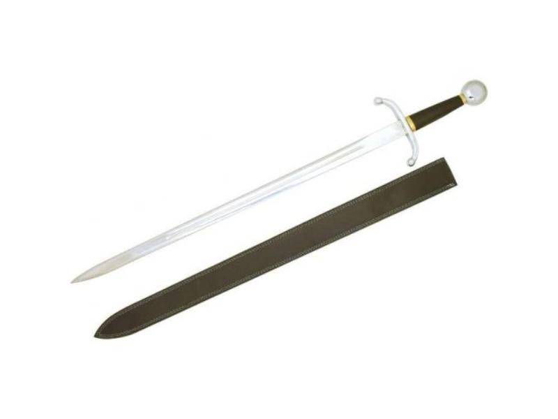 Medieval Warrior Handmade Fantasy Royal Sentry Sword-Leather Scabbard-42"
