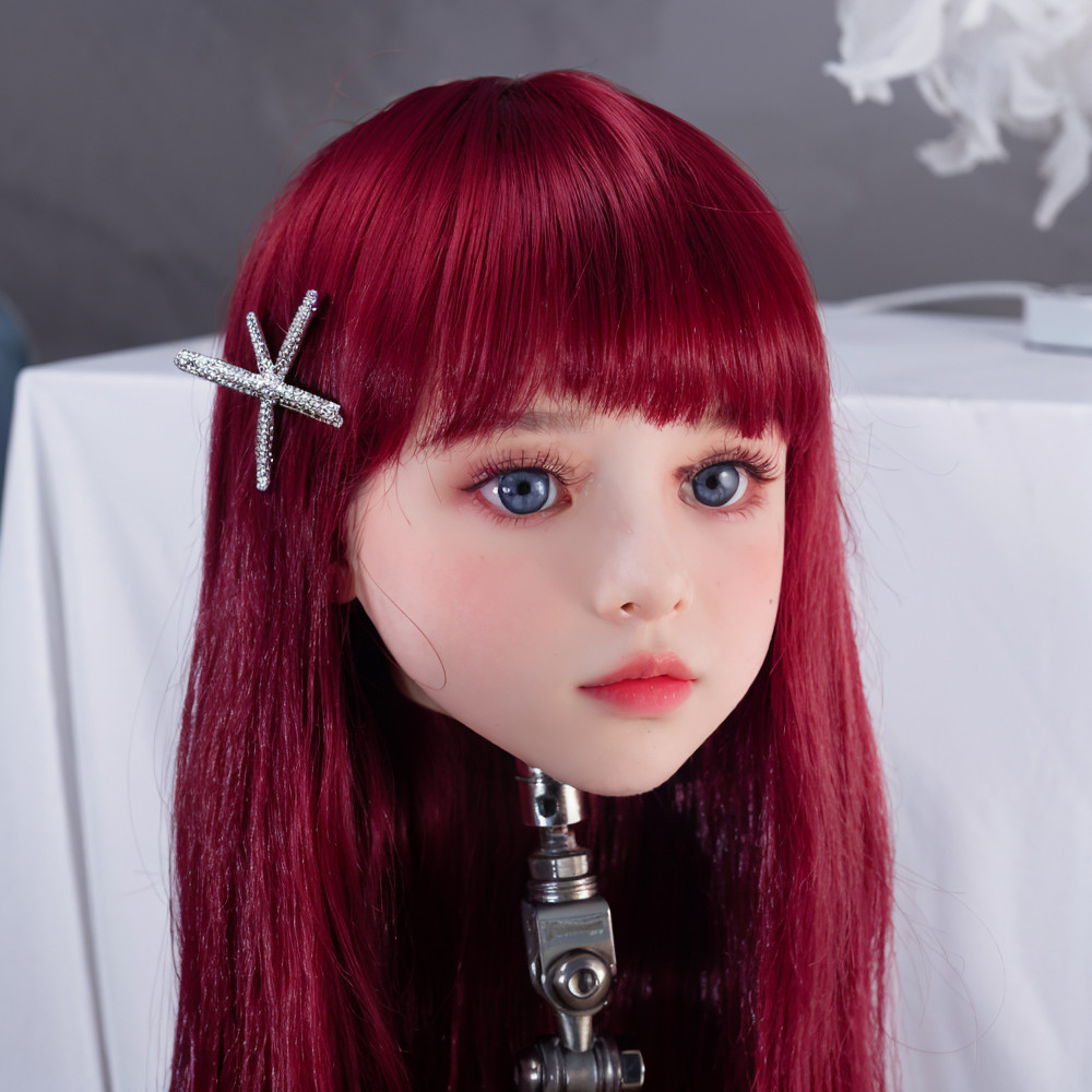 Super cool female head model,short hair,TPE material,perfect girlfriend,soft tex