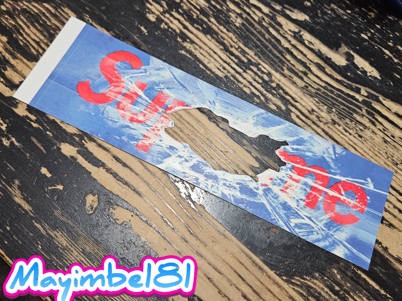 Supreme Shattered Glass Hole Art Dealer Box Logo Sticker SS26 + FREE SURPRISE