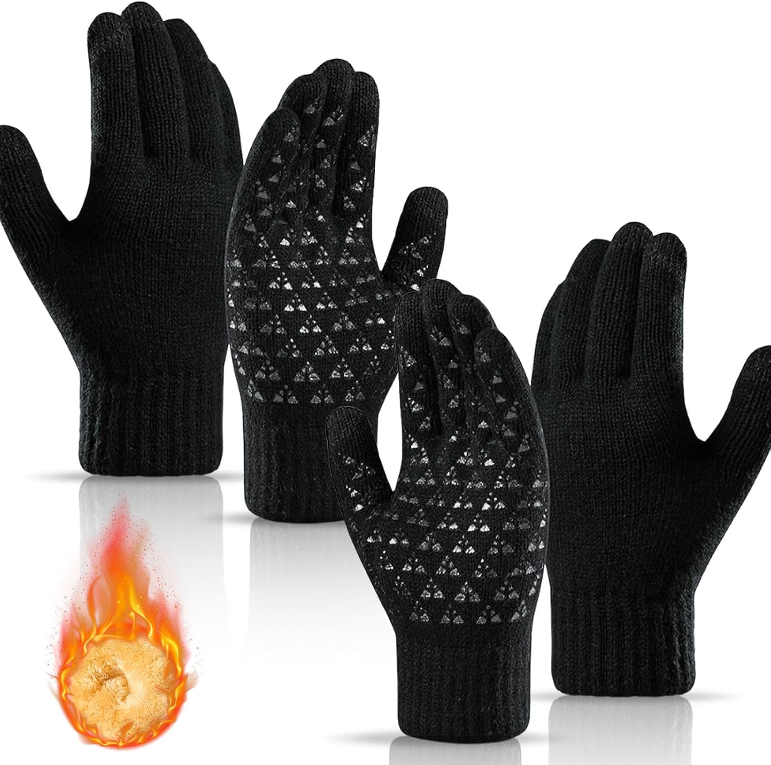 Warm Thermal Running Gloves Men Women Touchscreen Winter Soft Lined Gloves