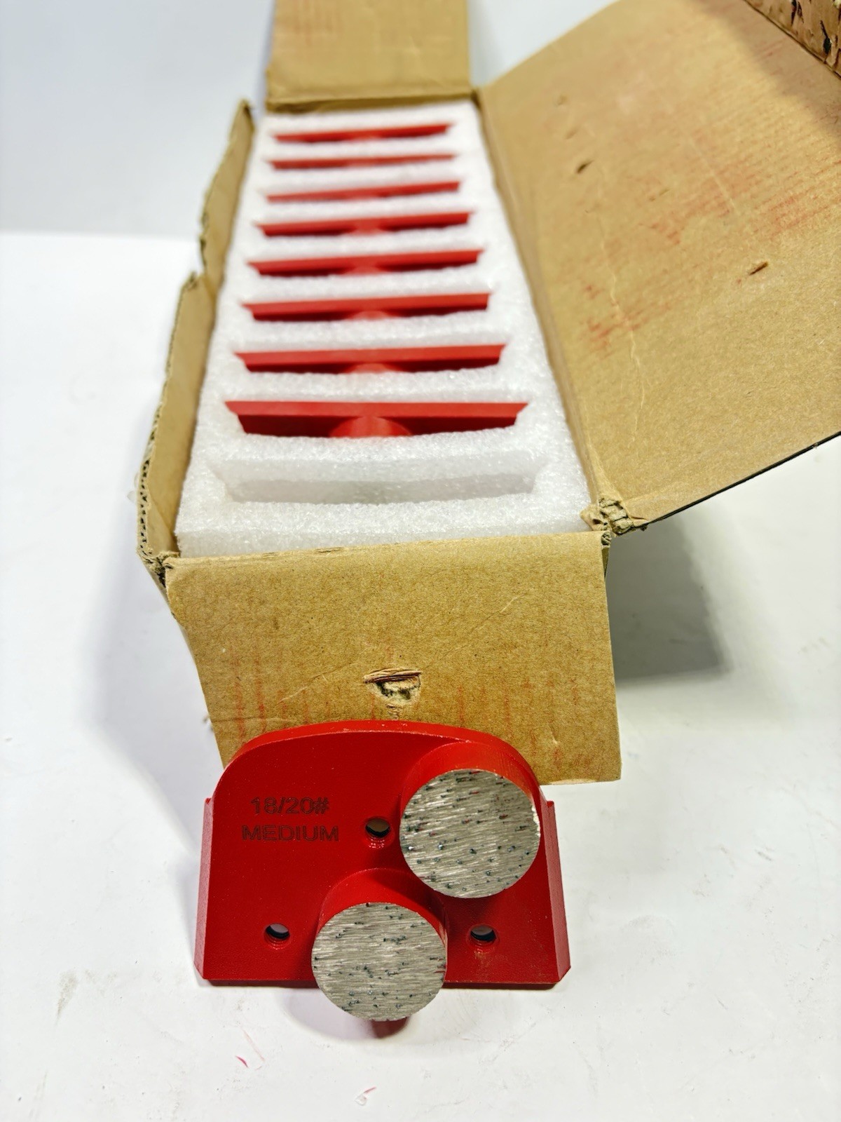 9-LAVINA Quick Change 2 Button Segment 20 Grit Medium Concrete Grinding Diamond