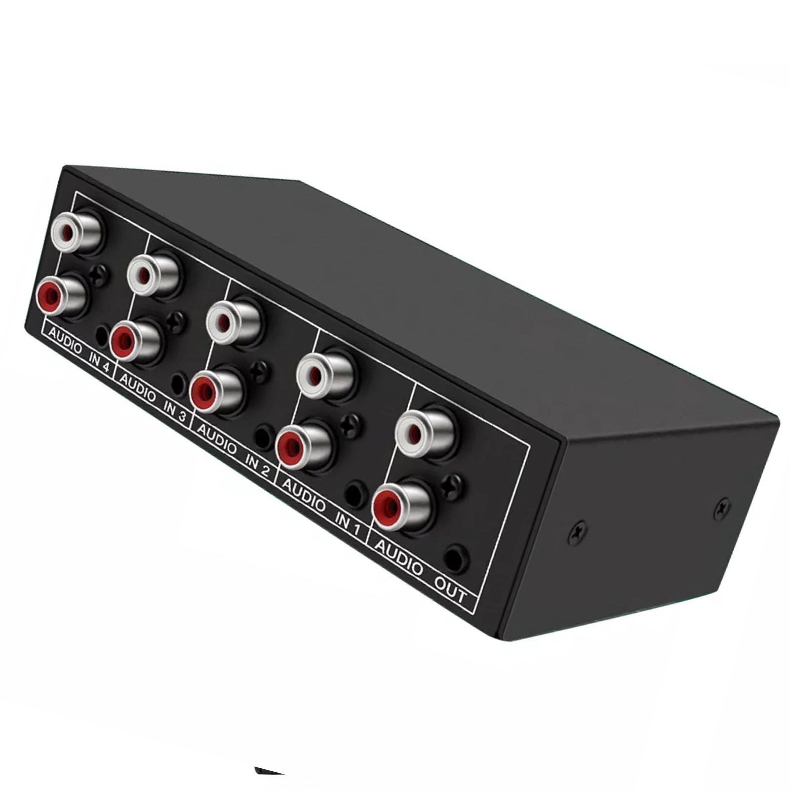 1 x Stereo Audio Switcher 4 in 1 Out A/B Analog For Multi-source Switching