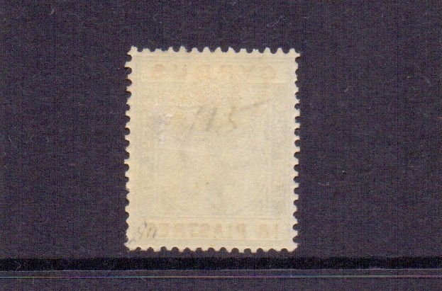 CYPRUS 1924 18pi BLACK & ORANGE SG115 MH CAT £35