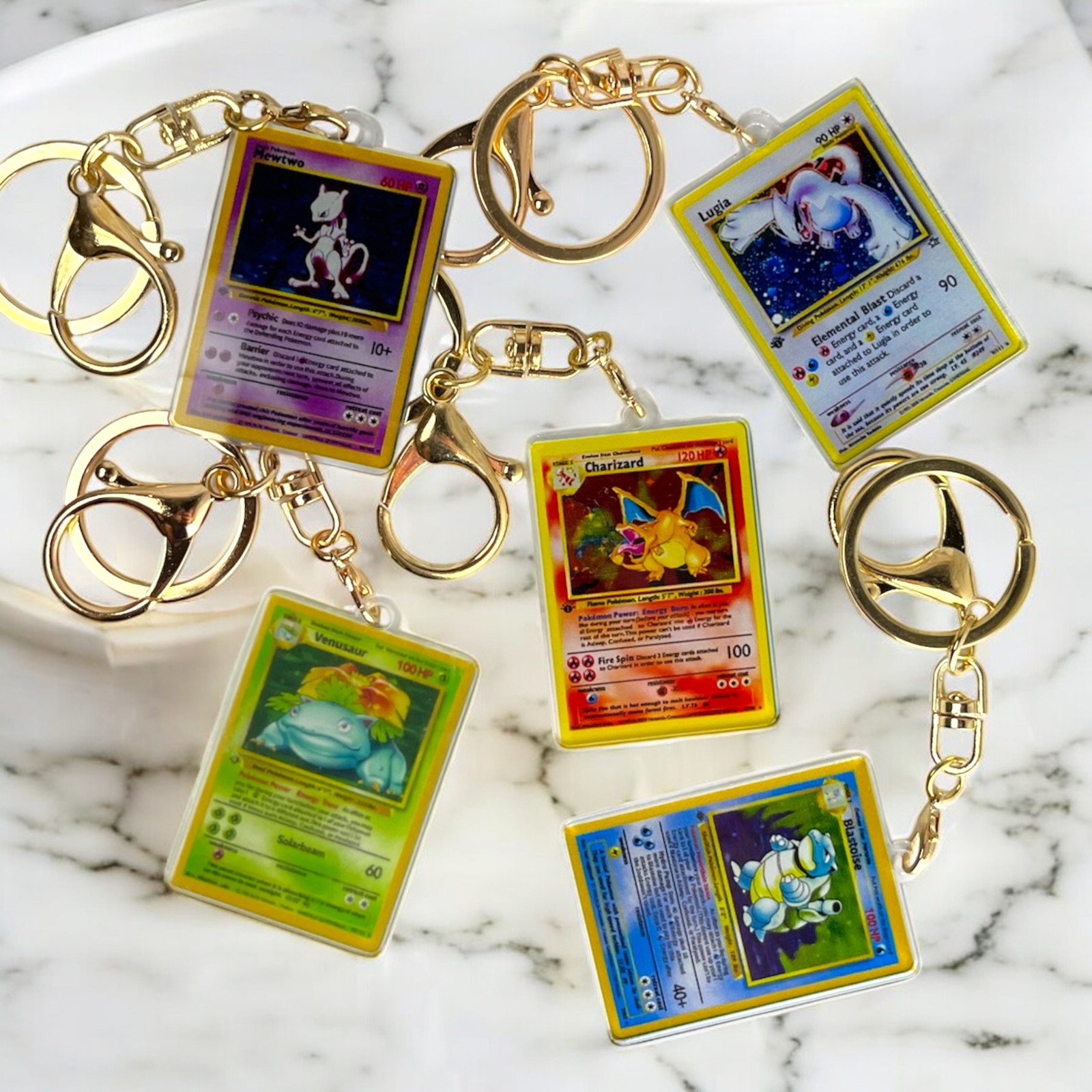Pokemon TCG Card Acrylic Keychain - You Choose! Rayquaza, etc. Fan Art - 5cm