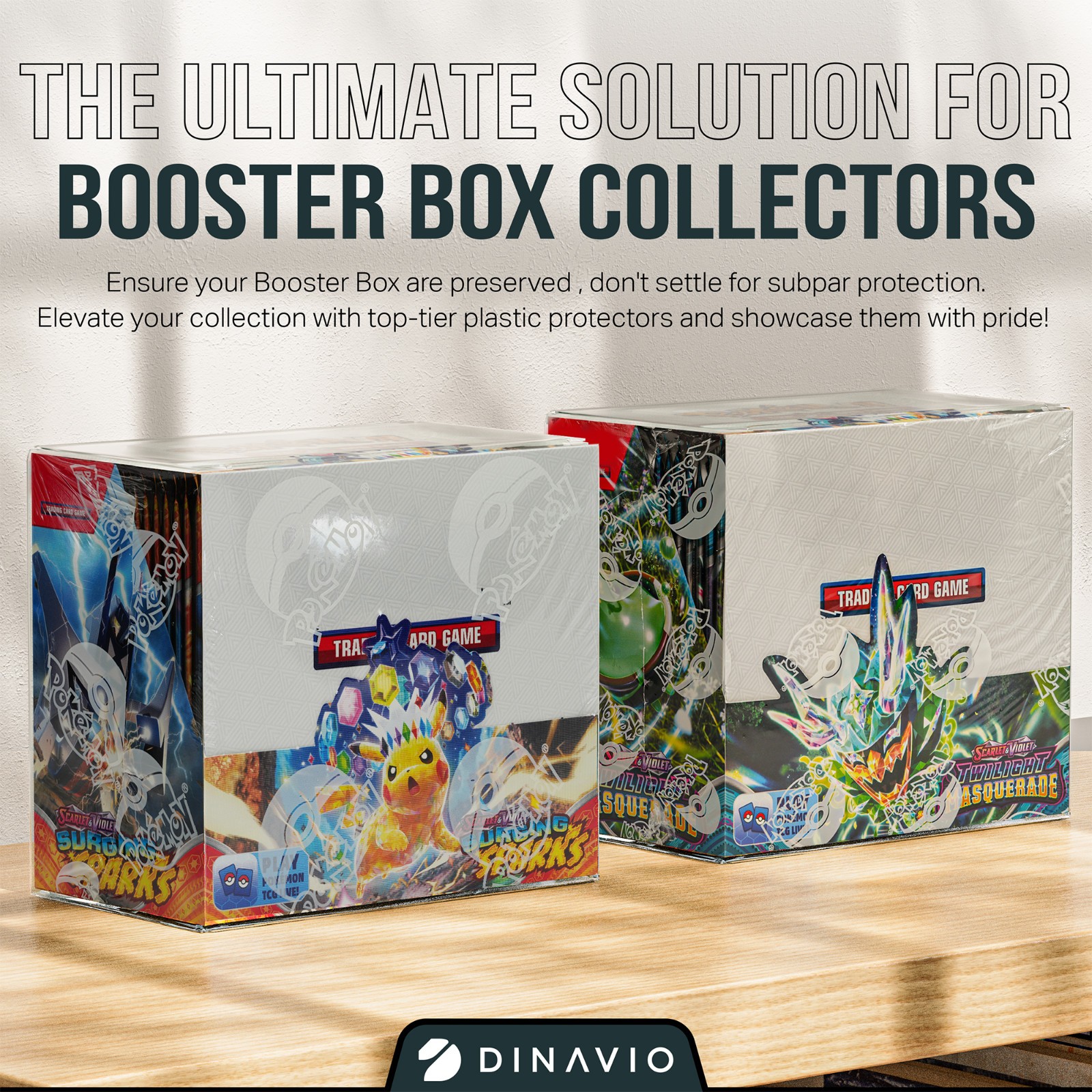 Plastic Pokemon Booster Box Case Protectors (x10) 0.5mm Thick Displays 10 PACK