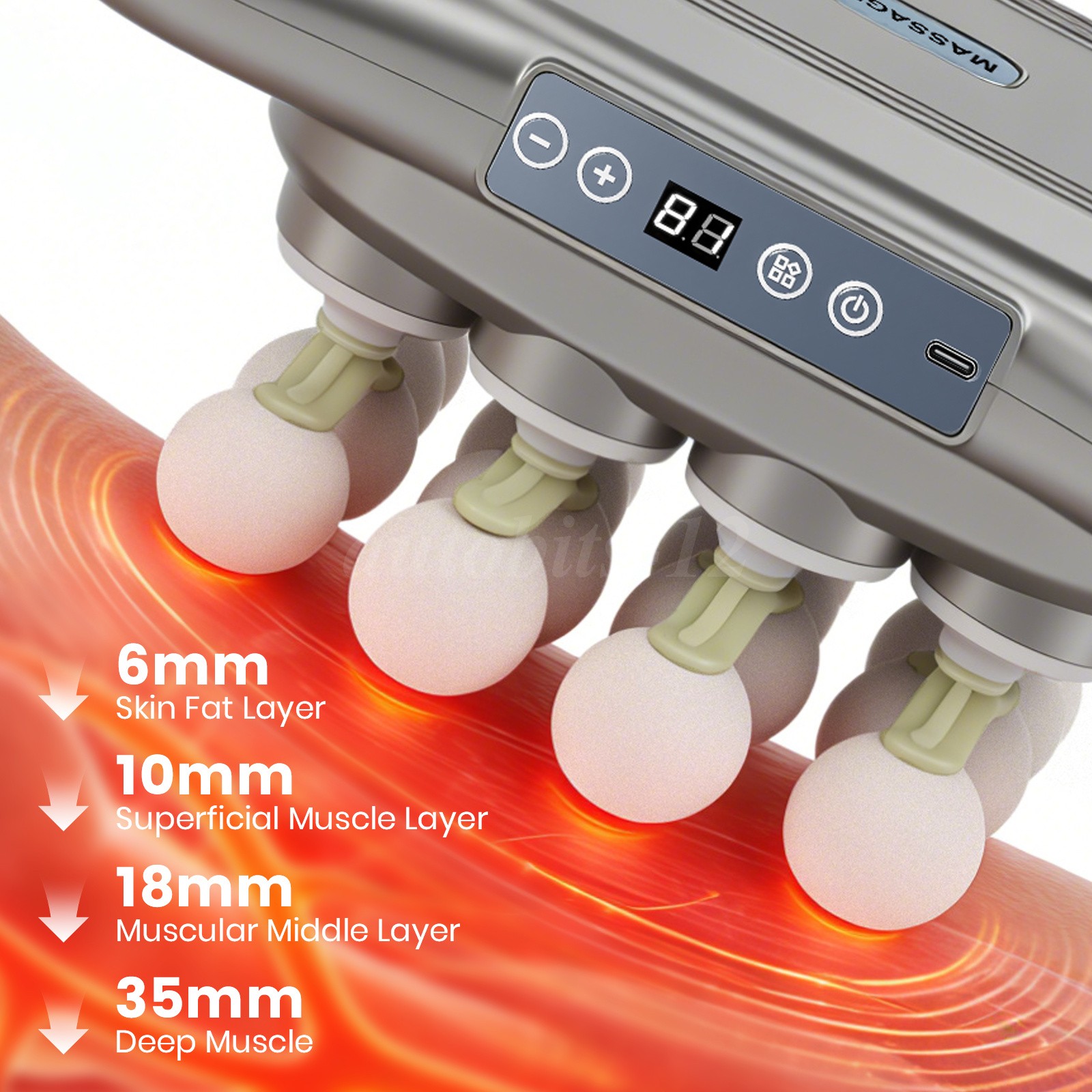 9 Modes Massage Gun Deep Tissue Percussion Massager Speed Muscle Vibrating Relax