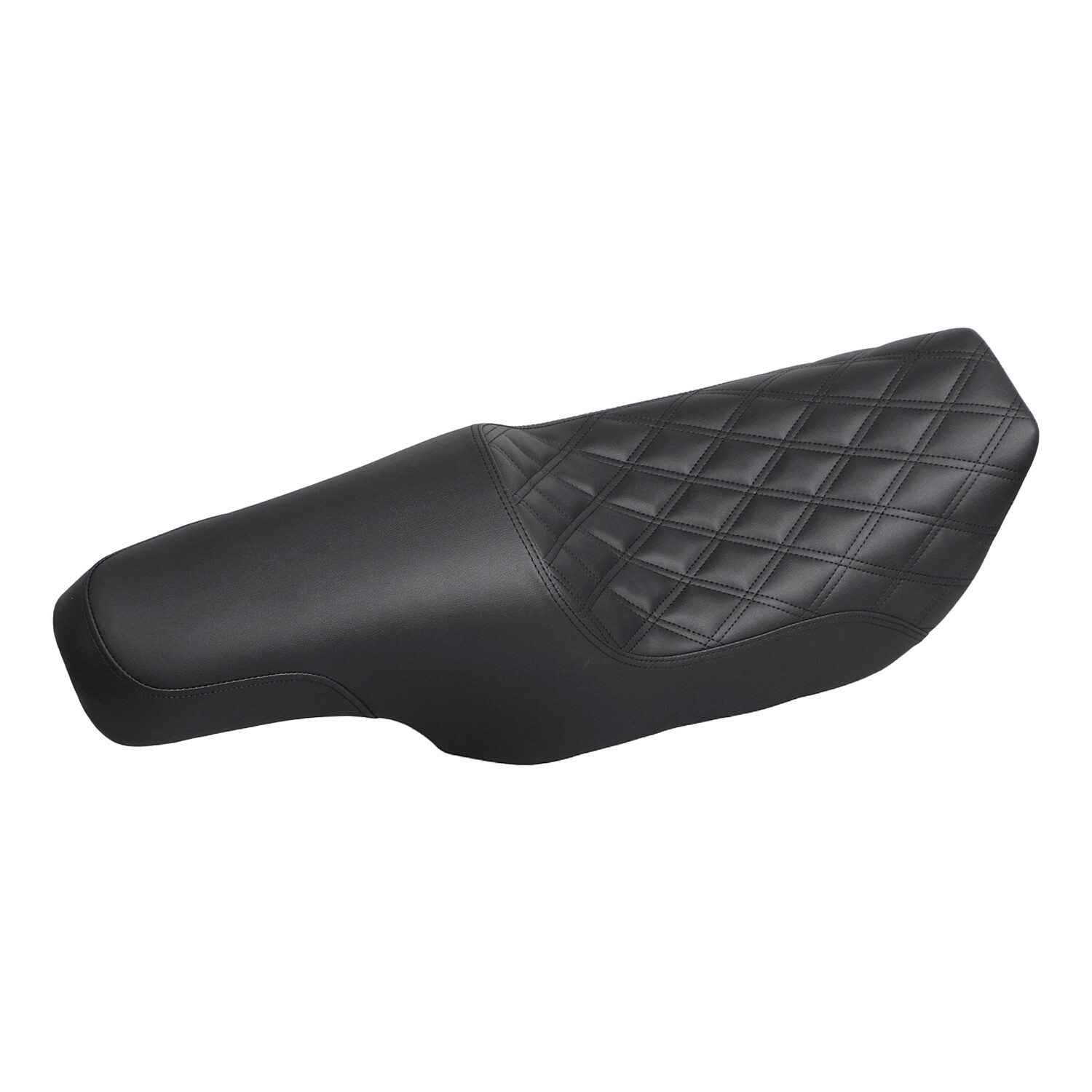 Black Driver Passenger Extended Two-Up Seat For Harley Road King FLHR 1997-2007