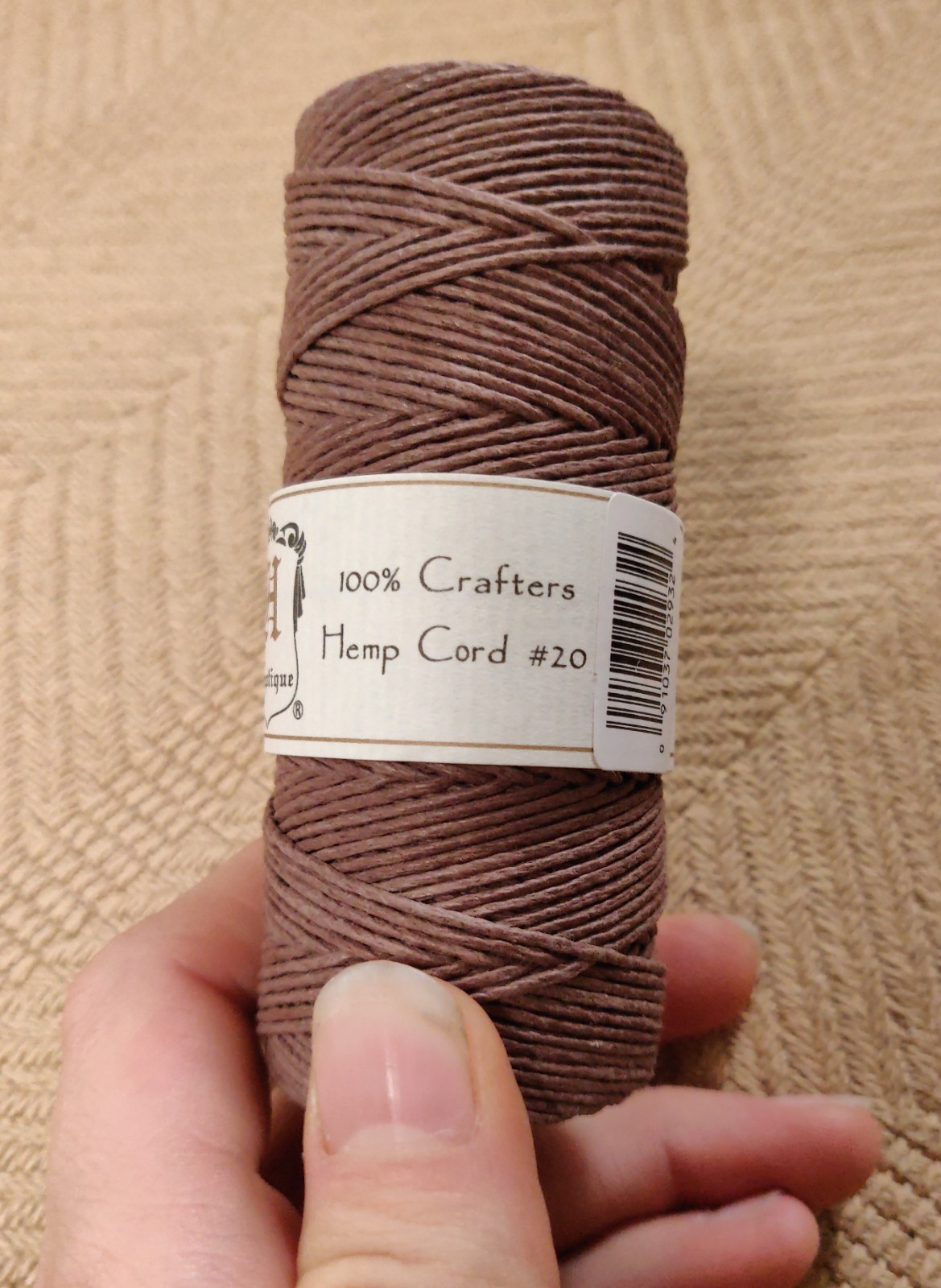 Hemptique brown crafters hemp cord #20 205ft/62.5m