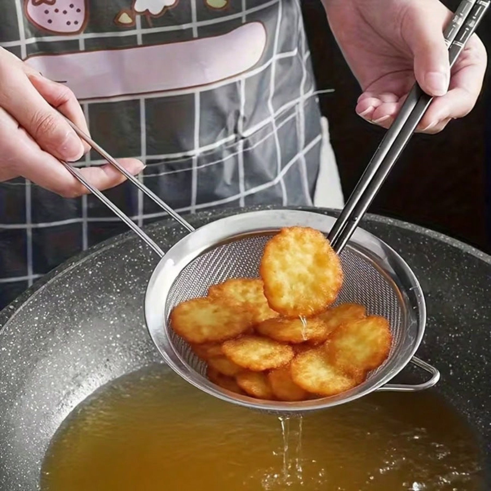 1pc Mini Stainless Steel Strainers Fine Mesh Shifter With Handles Filtering tool