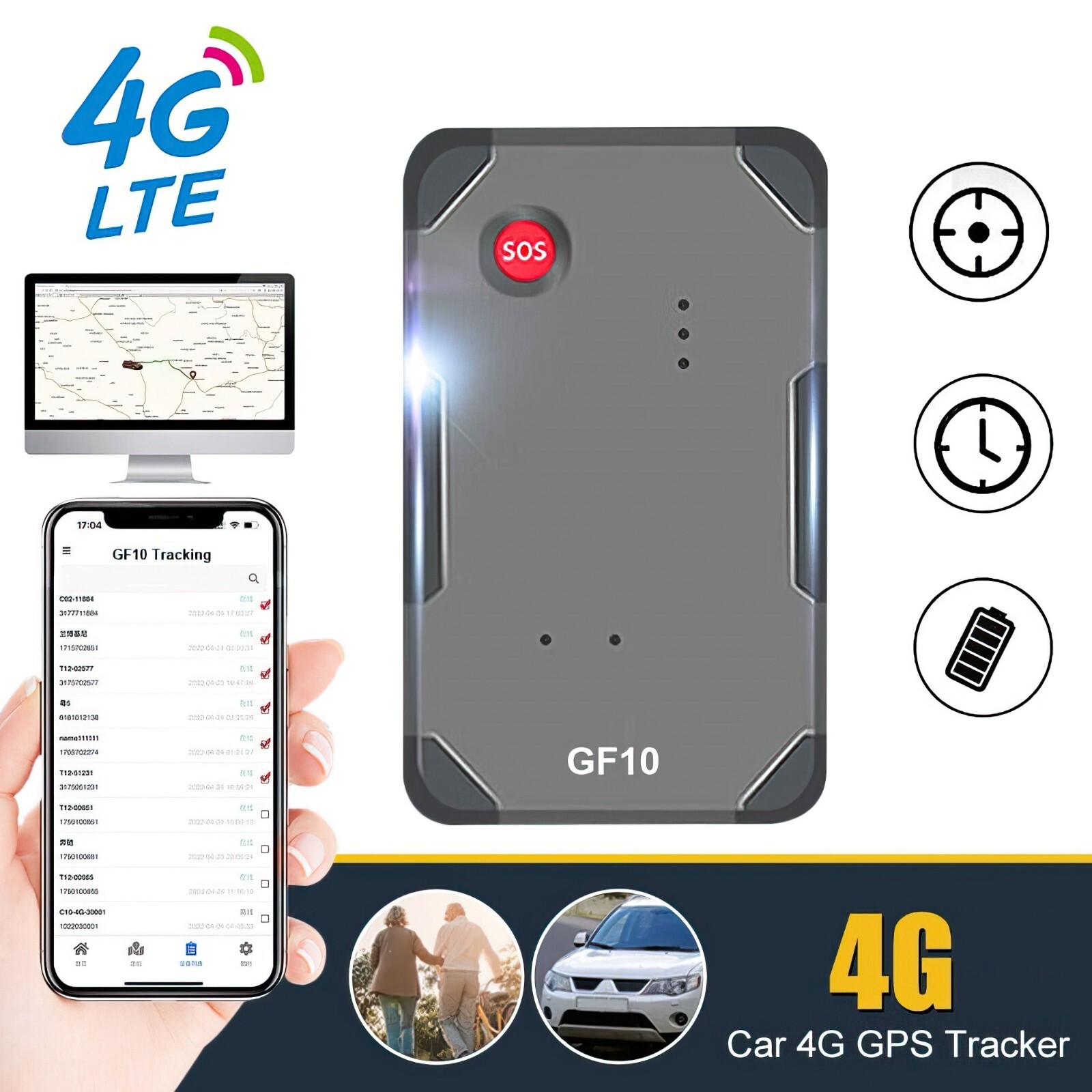 Magnetic GF10 Mini GPS Real Time Car Locator Tracker GSM/GPRS Tracking Device US