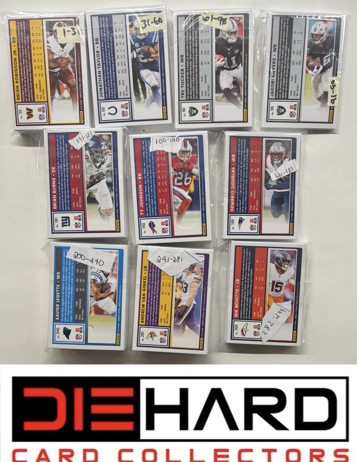 2025 Donruss NFL Football Complete Base Set #1-300 Veterans NO ROOKIES