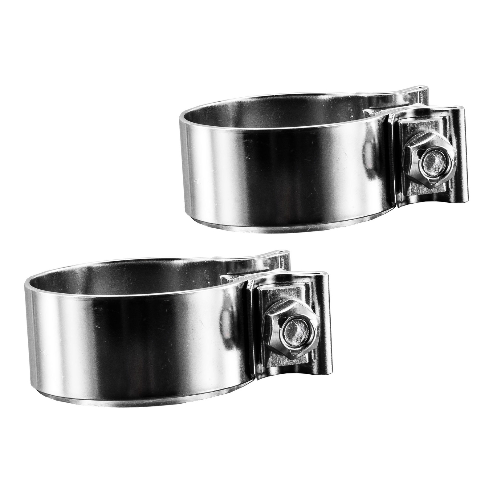 2X Stainless Steel 3" Exhaust Clamp Narrow Band Muffler Clamp for Pipe Muffler.